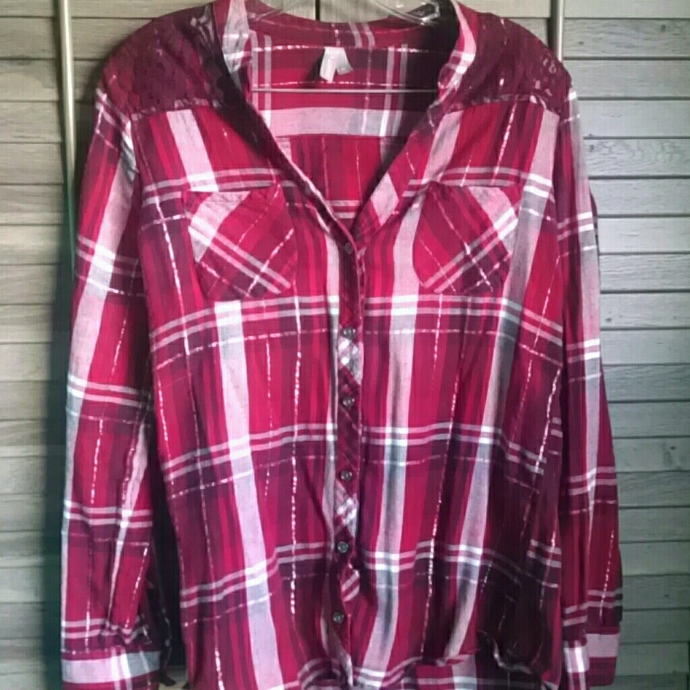 Red Plaid button up